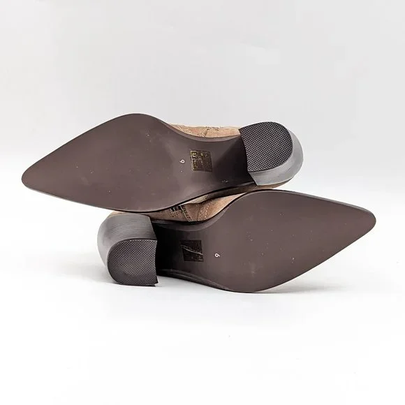 Jeffrey Campbell Women Jolena Natural Suede Western Pointy Boots size 6 - Picture 4 of 12